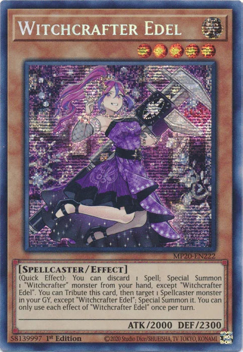 Witchcrafter Edel [MP20-EN222] Prismatic Secret Rare - for just $0.40! 