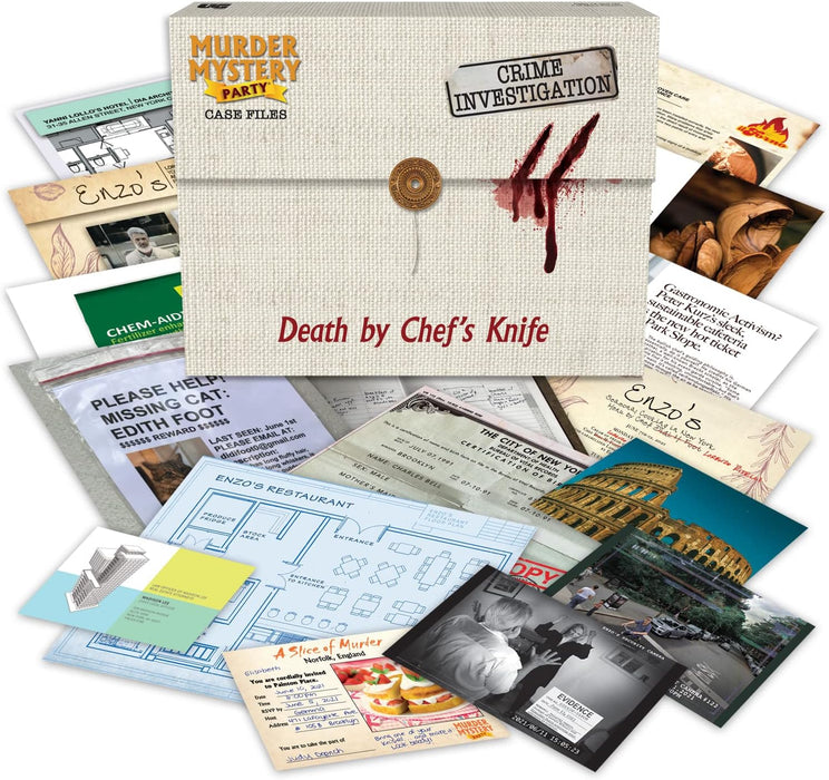 Murder Mystery Party: Case Files - Death by Chef's Knife - for just $25! 