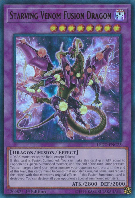 Starving Venom Fusion Dragon [LEDD-ENC25] Ultra Rare - for just $0.85! 