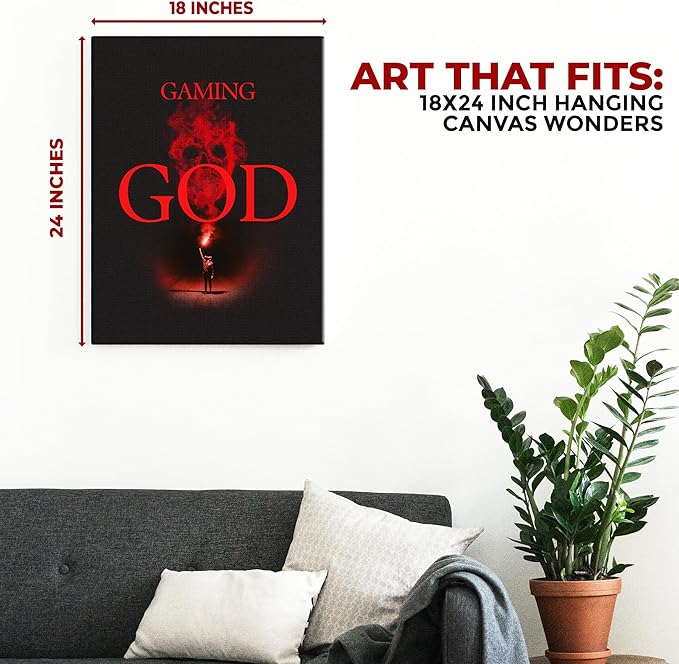 Gaming God Wall Canvas Set of 1 - for just $30.99! 