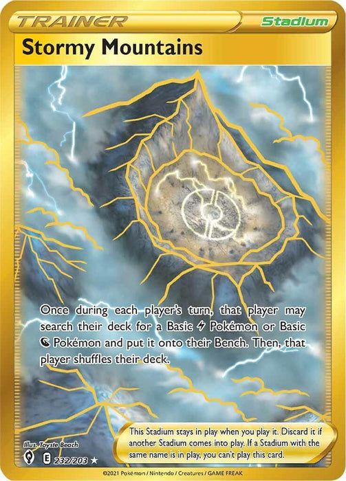 Stormy Mountains (232/203) [Sword & Shield: Evolving Skies] - for just $1.45! 