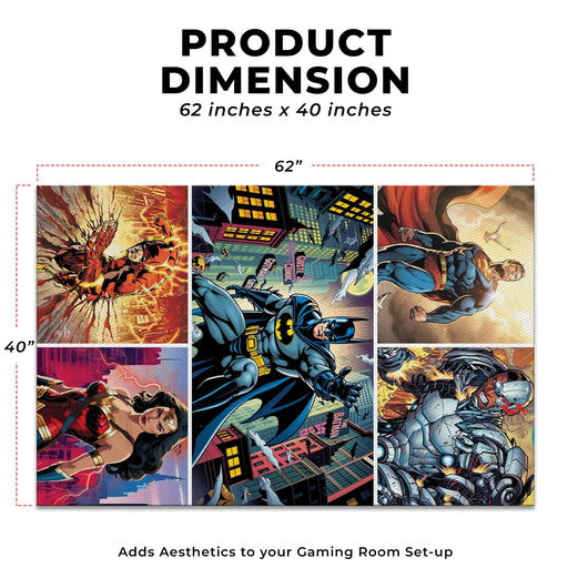 Justice League Comic-Inspired Decor Rug- 62x40 inches - for just $44.99! 