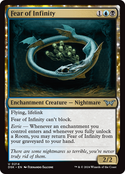 Fear of Infinity (DSK-214) - Duskmourn: House of Horror: (enchantment) - for just $0.05! 