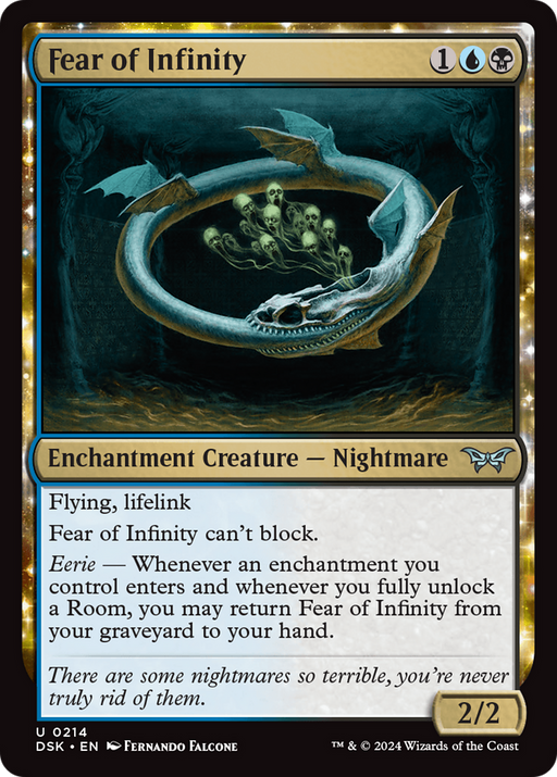 Fear of Infinity (DSK-214) - Duskmourn: House of Horror: (enchantment) - for just $0.05! 