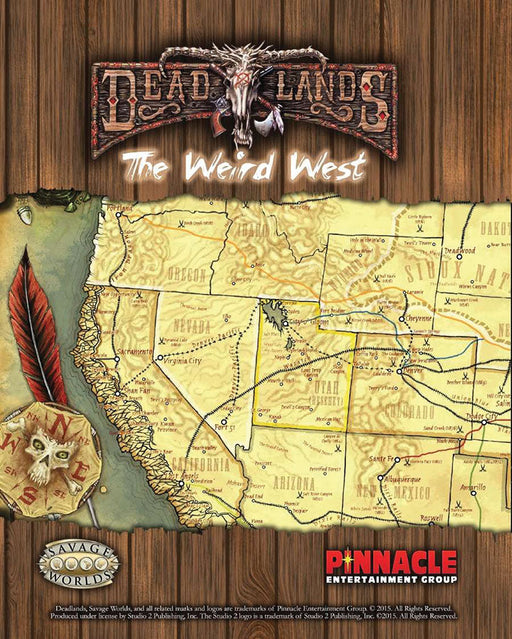 Savage Worlds RPG: Deadlands - Map of the Weird West - for just $4.99! 