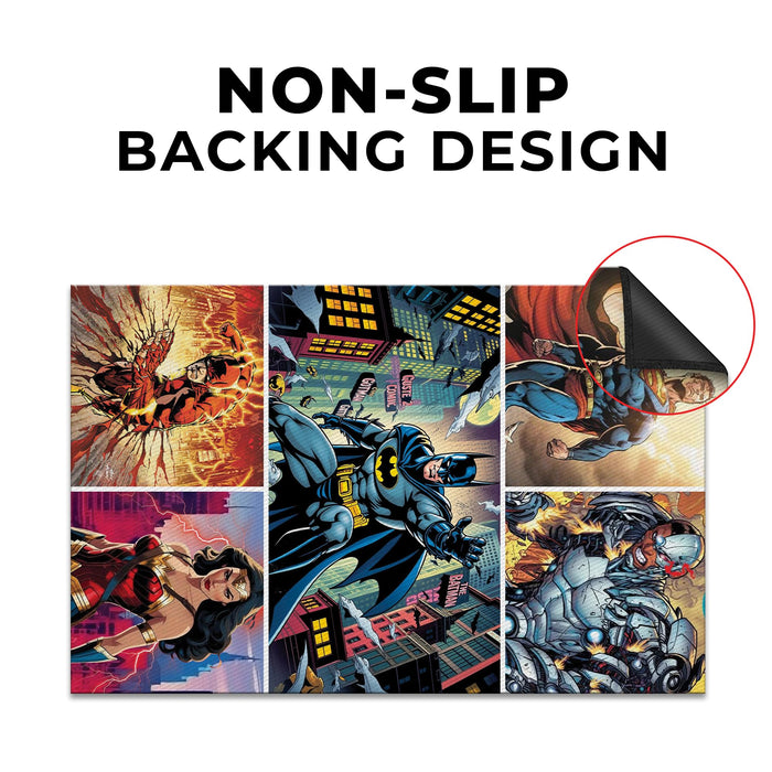 Justice League Comic-Inspired Decor Rug- 62x40 inches - for just $44.99! 