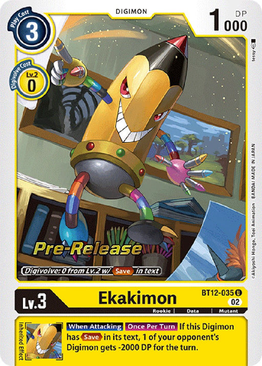 Ekakimon [BT12-035] [Across Time Pre-Release Cards] - Just $0.25! Shop now at Retro Gaming of Denver