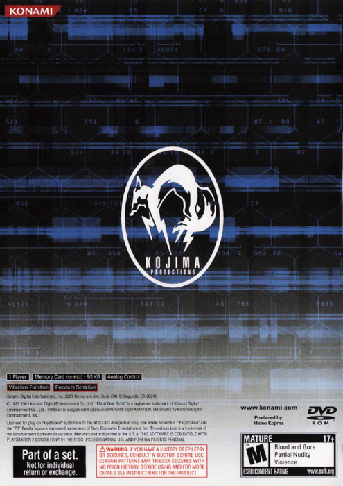 Metal Gear Solid 2 [Essentials Collection]  – PlayStation 2 (PS2) - for just $17.99! 