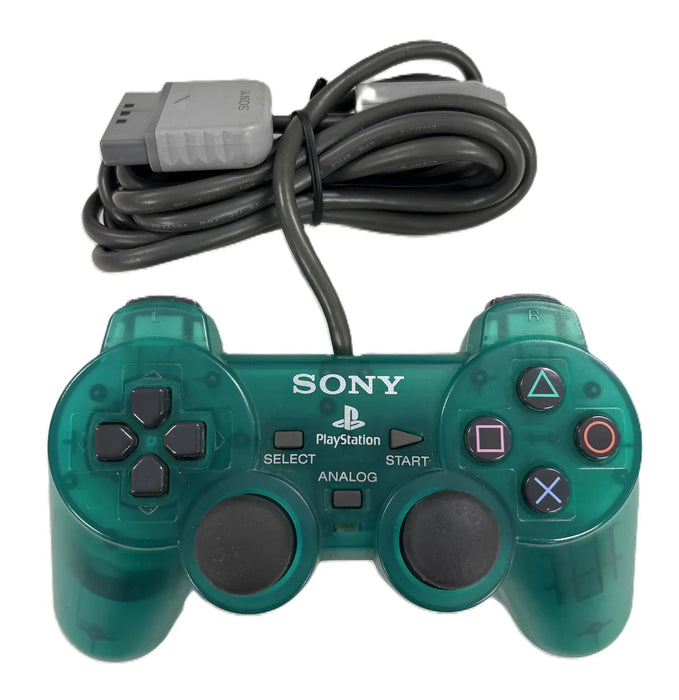 Clear Green Dual Shock Controller – PlayStation 1 (PS1) - for just $29.99! 