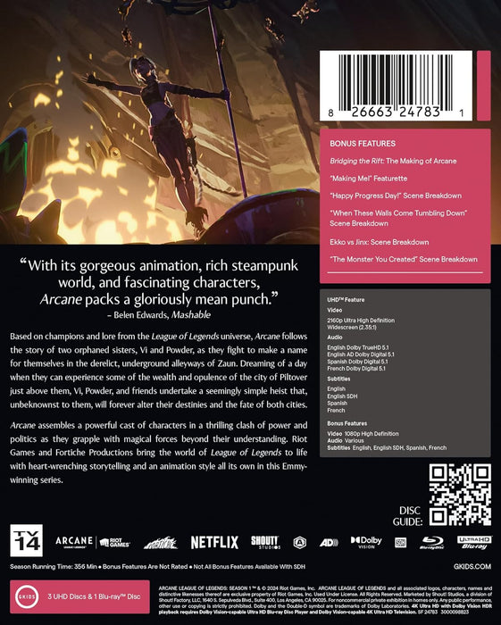 Arcane: League of Legends - Season One Limited Edition Steelbook [4K UHD] - for just $41.99! 