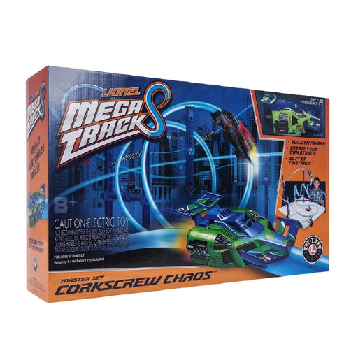Lionel Trains | Mega Tracks - Corkscrew Chaos | Green Engine train set - for just $59.99! 