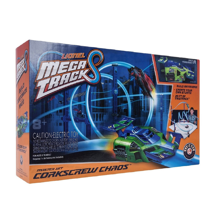 Lionel Trains | Mega Tracks - Corkscrew Chaos | Green Engine train set - for just $59.99! 