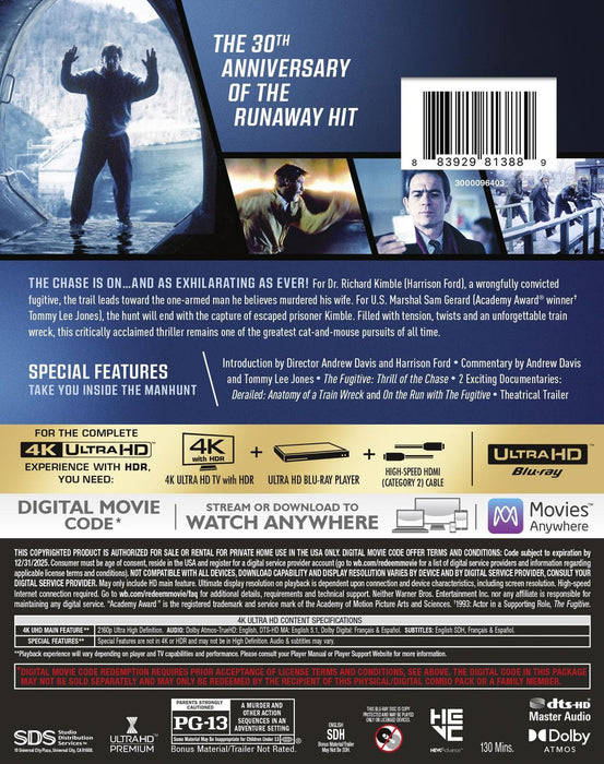The Fugitive (4KUHD+DIG) [4K UHD] - for just $33.99! 