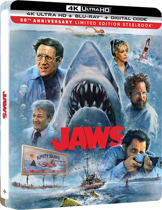 Jaws - 50th Anniversary - Limited Edition Steelbook (4K UHD + Blu-ray+ Digital) - for just $69.99! 