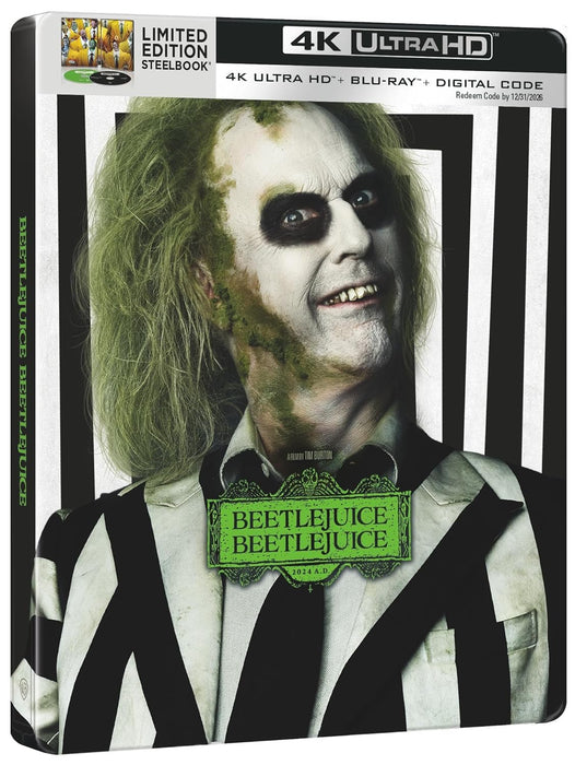 Beetlejuice Beetlejuice - Limited Edition Steelbook (4K Ultra HD + Digital) - for just $59.99! 