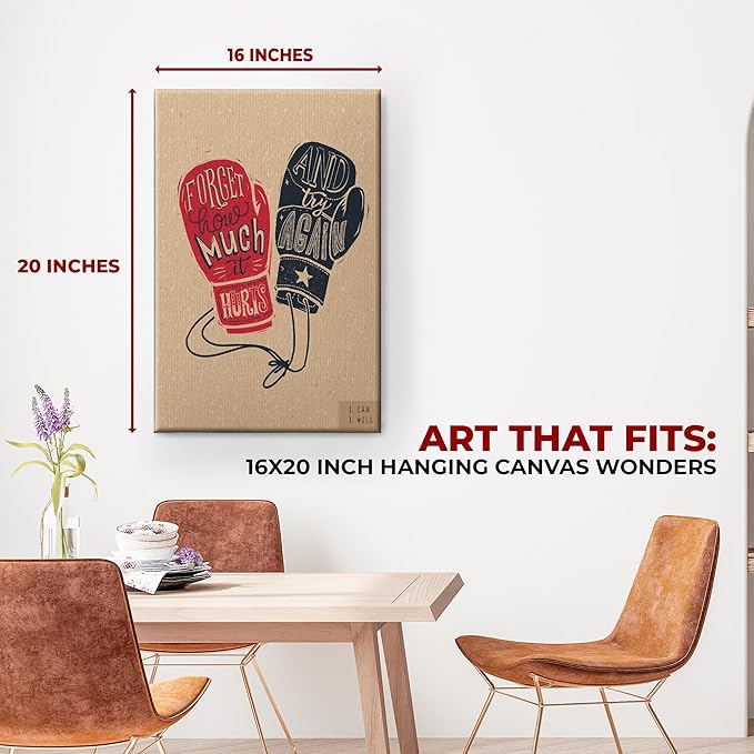 Boxing Gloves Wall Canvas Set of 1 - for just $30.99! 