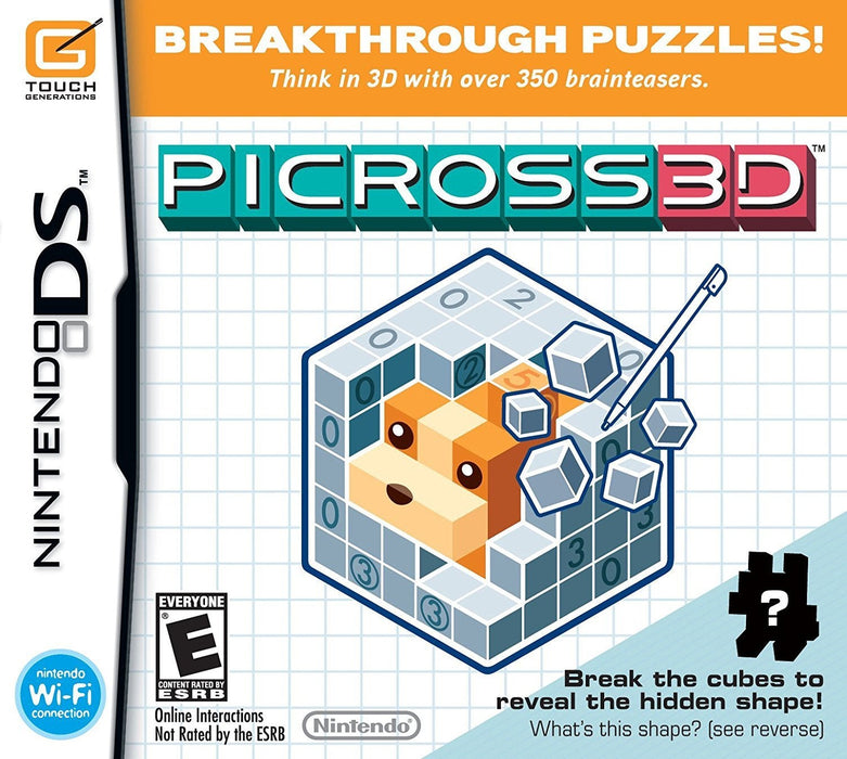 Picross 3D (Nintendo DS) - for just $0! 