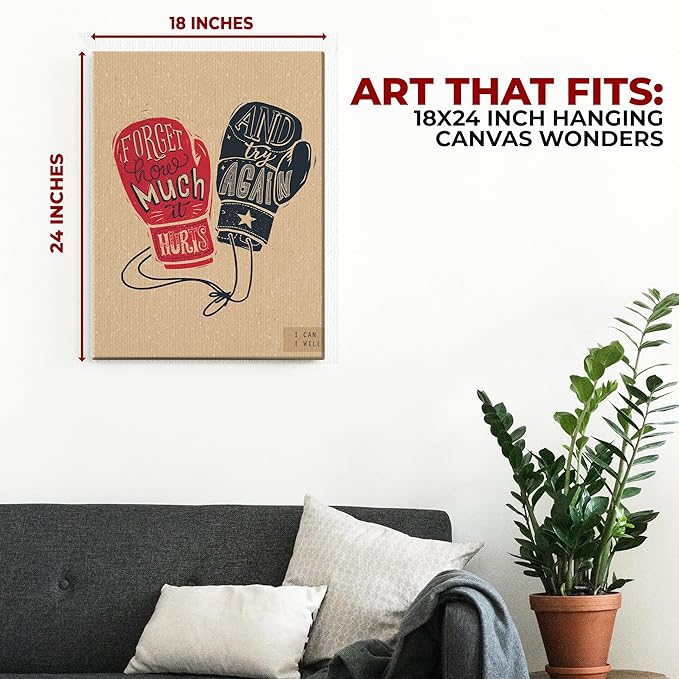 Boxing Gloves Wall Canvas Set of 1 - for just $30.99! 