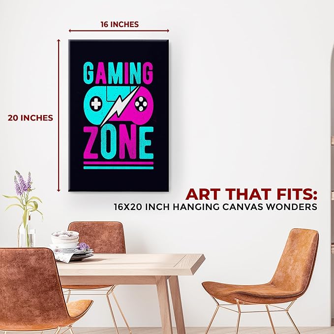 Gaming Zone Wall Canvas Set of 1 - for just $30.99! 