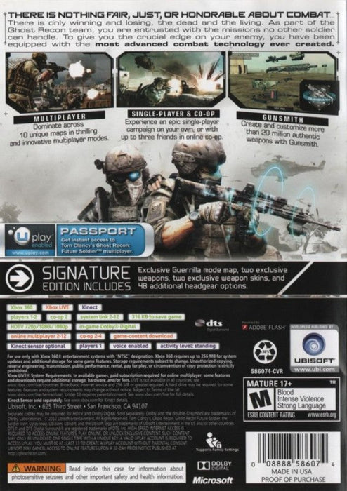 Tom Clancy's Ghost Recon: Future Soldier [Signature Edition] – Xbox 360 (X360) - for just $0! 