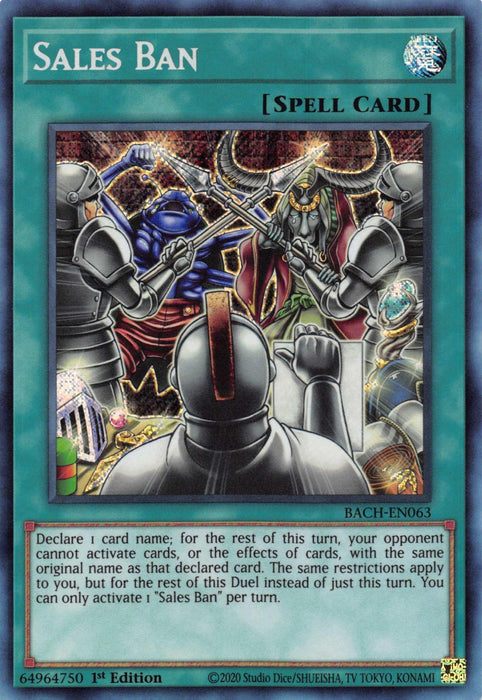 Sales Ban [BACH-EN063] Secret Rare - for just $0.85! 