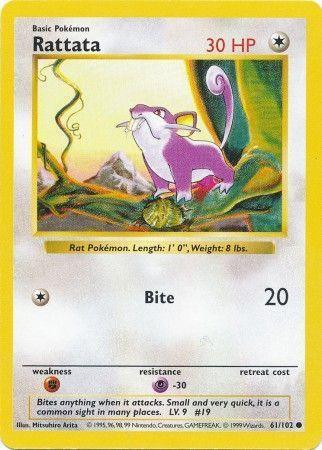 Rattata (61/102) [Base Set Shadowless Unlimited] - for just $1.35! 