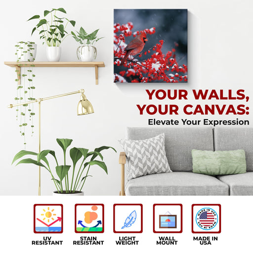 Red Cardinal Wall Canvas Set of 1 - for just $30.99! 