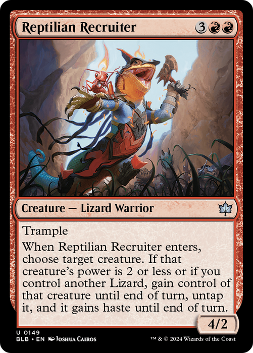 Reptilian Recruiter (BLB-149) - Bloomburrow - for just $0.02! 