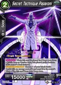 Secret Technique Paparoni (Divine Multiverse Draft Tournament) (DB2-140) [Tournament Promotion Cards] - for just $1.50! 