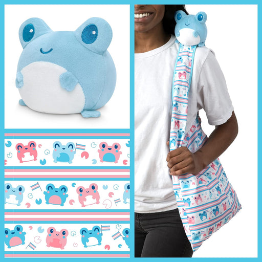 TeeTurtle Plushie Tote Bag: Trans Pride Frog - for just $23.99! 