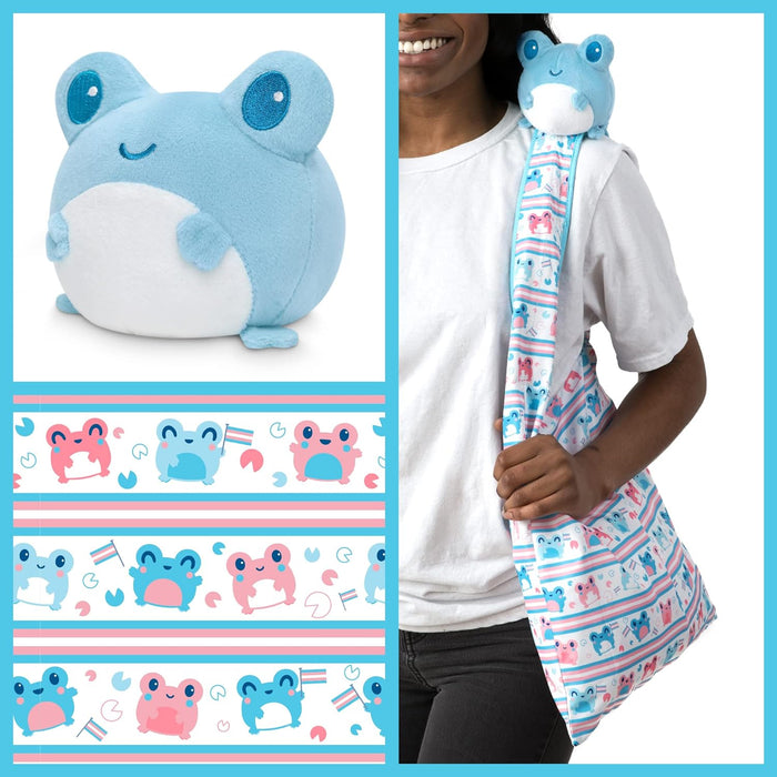 TeeTurtle Plushie Tote Bag: Trans Pride Frog - for just $23.99! 