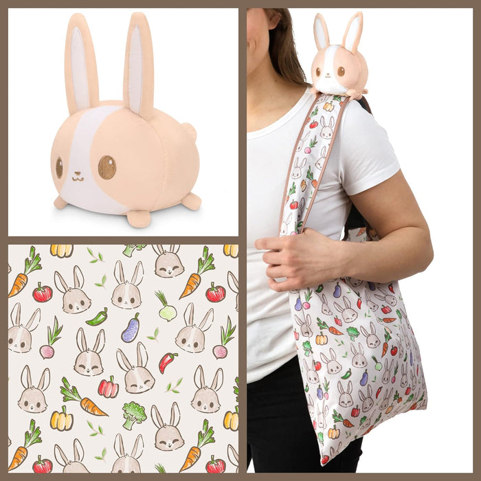TeeTurtle Plushie Tote Bag: Farmer's Market Bunny - for just $23.99! 