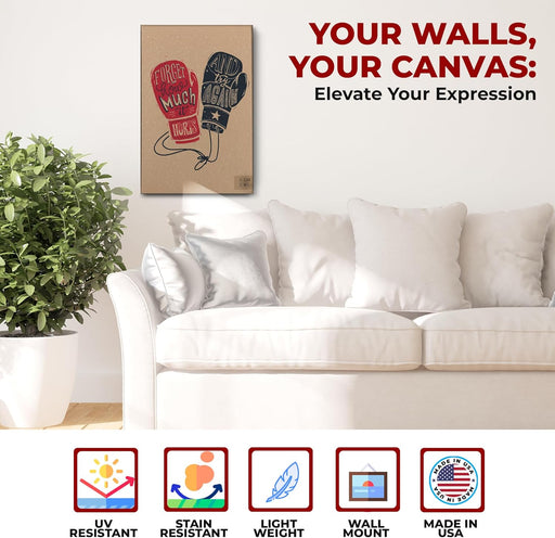 Boxing Gloves Wall Canvas Set of 1 - for just $30.99! 