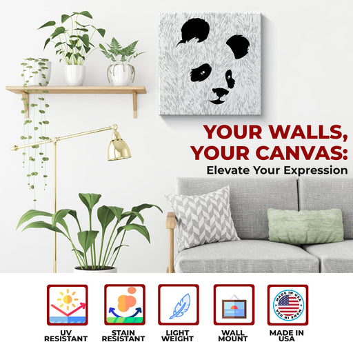 Panda 1 Wall Canvas Set of 1 - for just $30.99! 