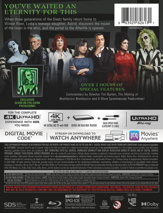 Beetlejuice Beetlejuice - Limited Edition Steelbook (4K Ultra HD + Digital) - for just $59.99! 