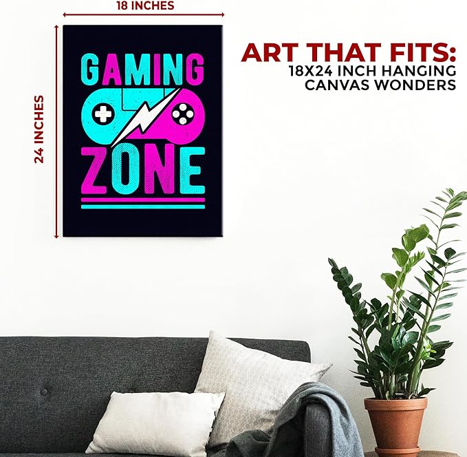 Gaming Zone Wall Canvas Set of 1 - for just $30.99! 