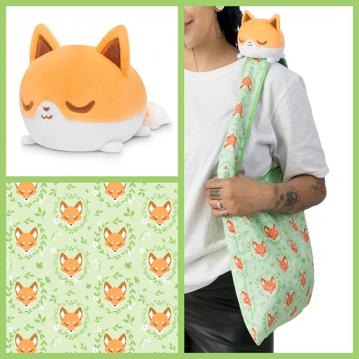 TeeTurtle Plushie Tote Bag: Floral Fox - for just $23.99! 