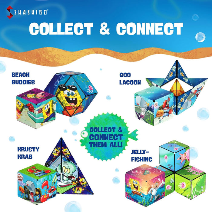 SHASHIBO Magnetic Puzzle Cube: Spongebob Squarepants - Beach Buddies - for just $24.99! 