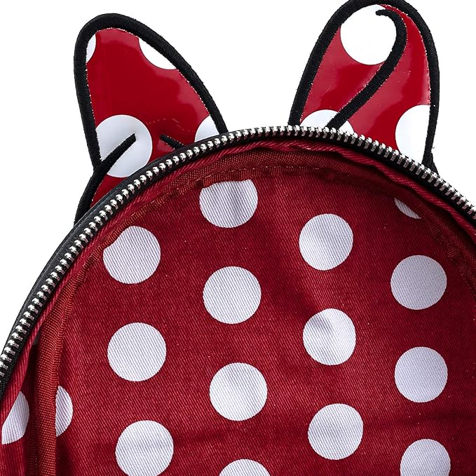 Loungefly Disney Minnie Mouse Bow Faux Leather Womens Mini Backpack - for just $72.99! 