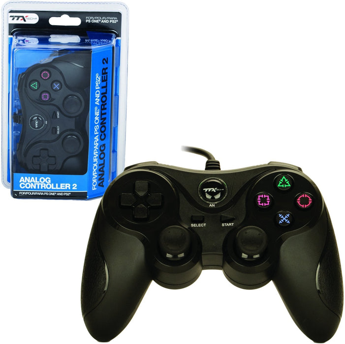 PS2 Controller Wired Black (TTX) - Just $11.99! Shop now at Retro Gaming of Denver