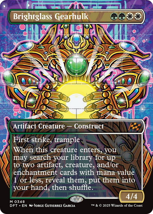 Brightglass Gearhulk (DFT-348) - Aetherdrift (Borderless) Foil - for just $3.10! 