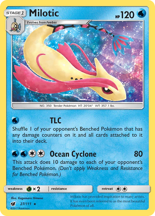 Milotic (27/111) [Sun & Moon: Crimson Invasion] - for just $0.30! 