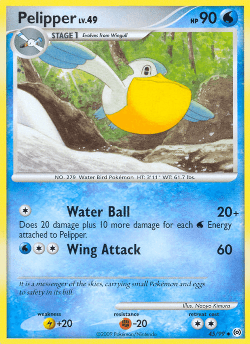 Pelipper (45/99) [Platinum: Arceus] - for just $0.20! 