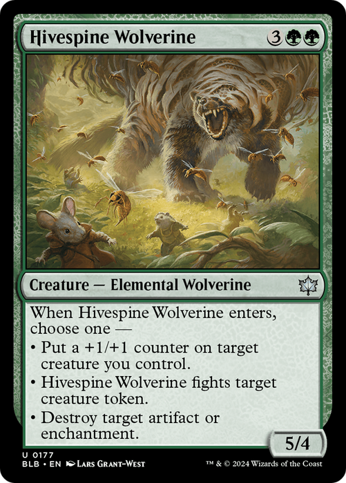 Hivespine Wolverine (BLB-177) - Bloomburrow - for just $0.07! 