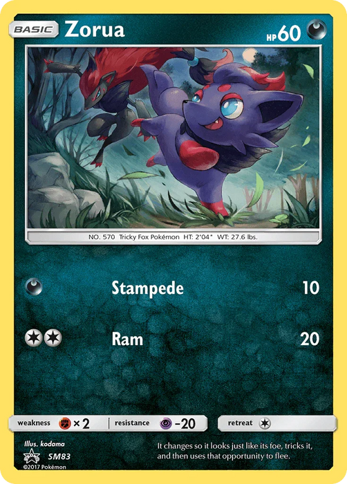 Zorua (SM83) [Sun & Moon: Black Star Promos] - for just $0.80! 