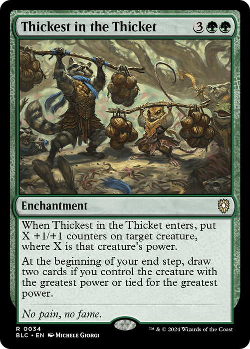 Thickest in the Thicket (BLC-034) - Bloomburrow Commander - for just $0.13! 