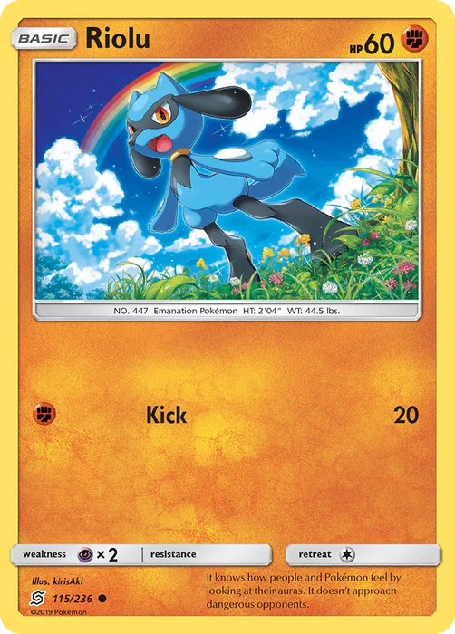 Riolu (115/236) [Sun & Moon: Unified Minds] - for just $0.15! 
