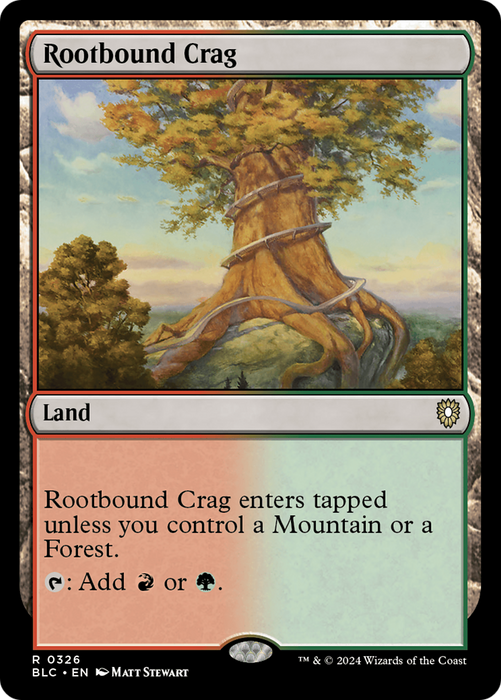 Rootbound Crag (BLC-326) - Bloomburrow Commander - for just $0.13! 