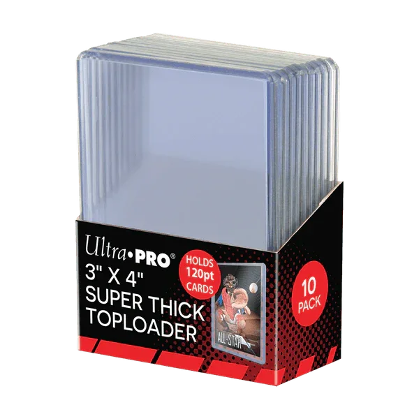 3" x 4" Clear Super Thick 120PT Toploaders (10ct) - for just $5! 
