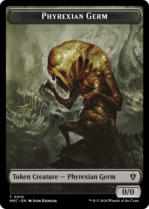 Spirit // Phyrexian Germ Double-Sided Token [Murders at Karlov Manor Commander Tokens] - Just $0.10! Shop now at Retro Gaming of Denver